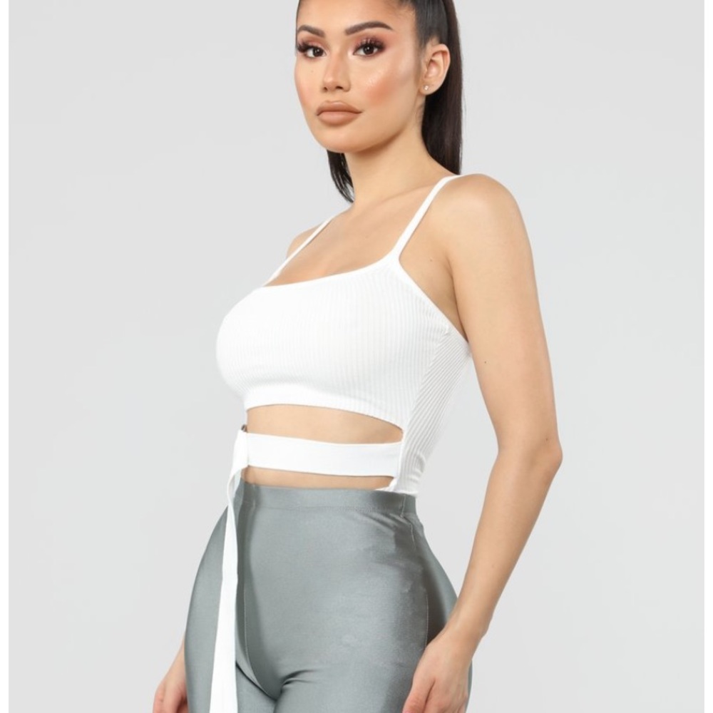 Not missing you body suit - white